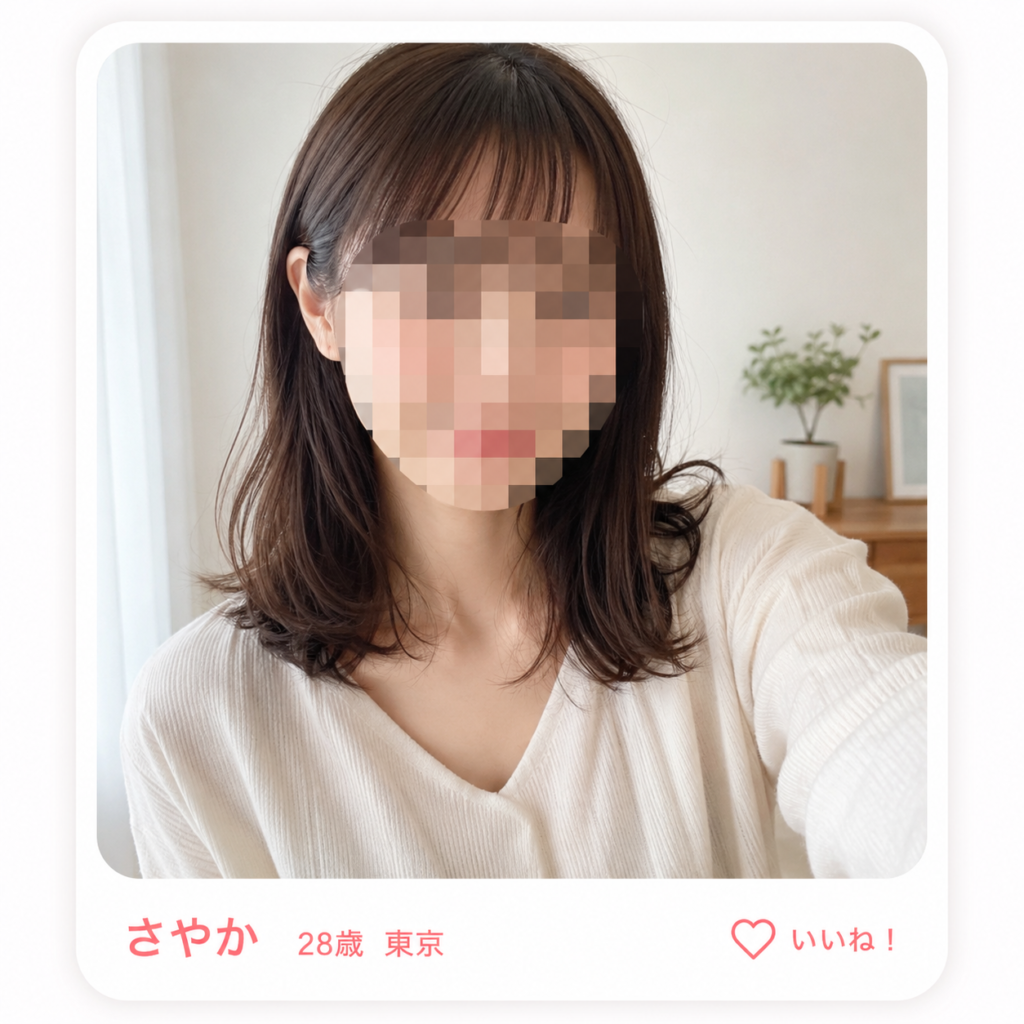 マッチングサイトの女性プロフィール画像