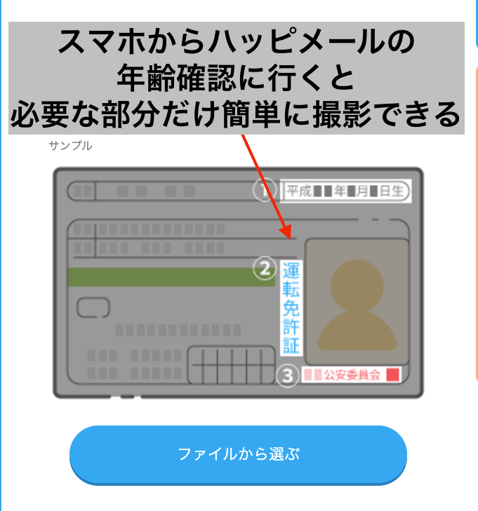 スマホから年齢確認