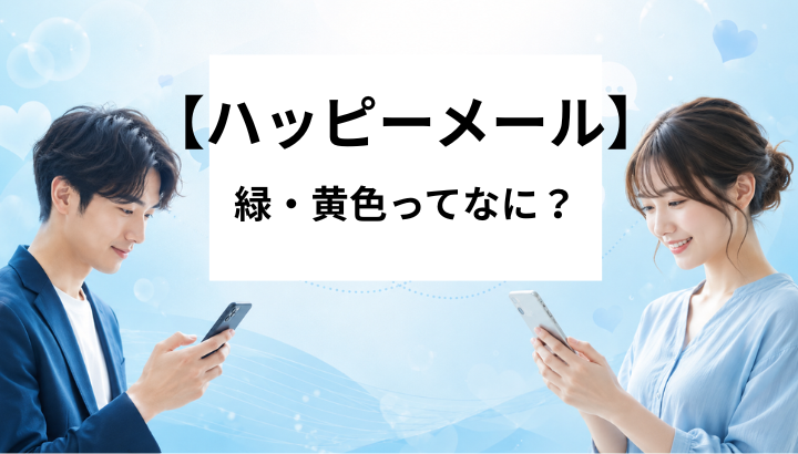 ハッピーメール　緑　黄色