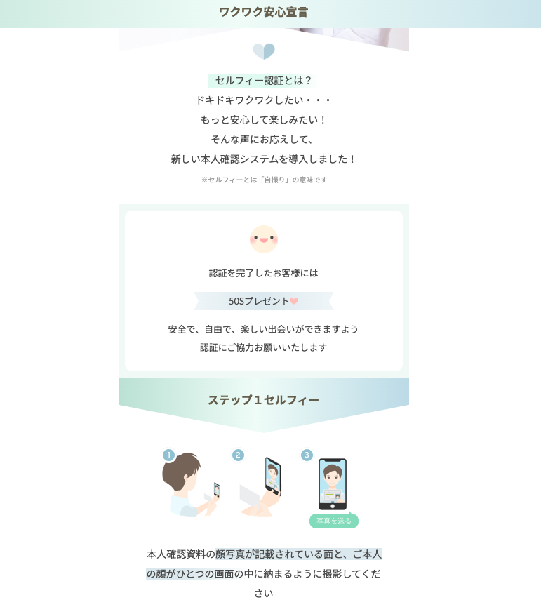 セルフィー認証について